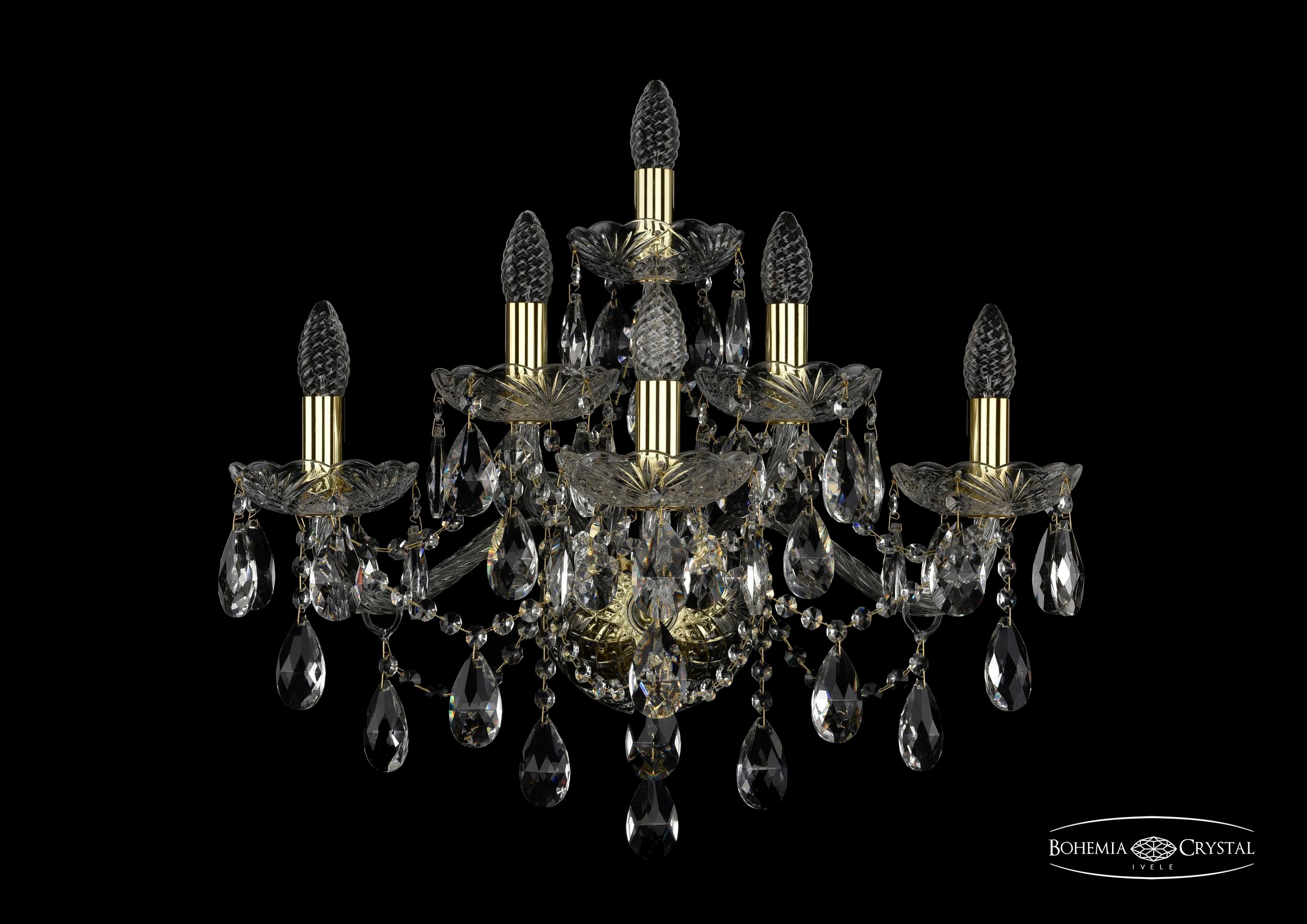 Настенное бра Bohemia 1415 1415B/3+2+1/220/XL/G