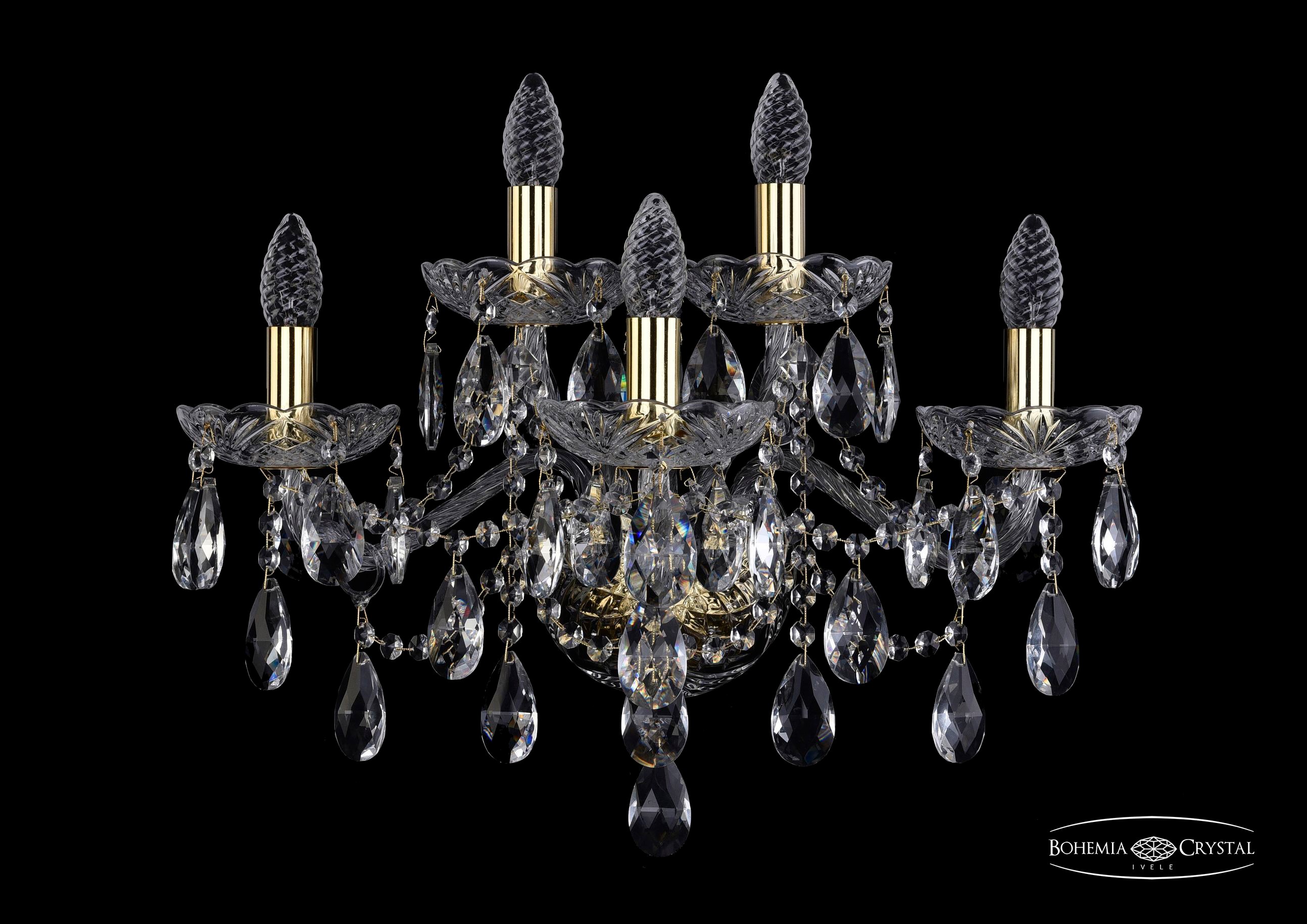 Настенное бра Bohemia 1415 1415B/3+2/200/XL/G