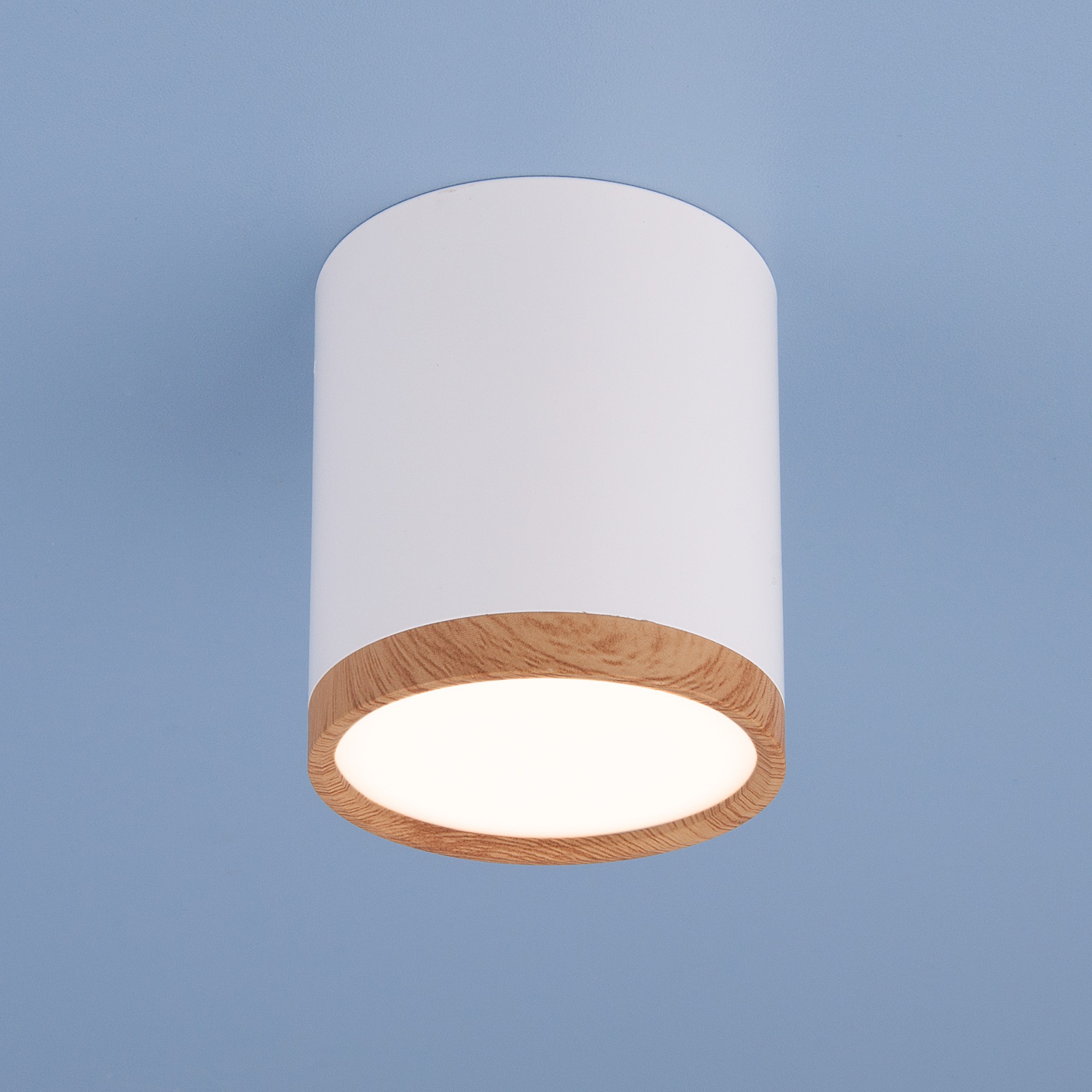 Накладной светильник Elektrostandart DLR024 6W 4200K белый матовый/светлый дуб