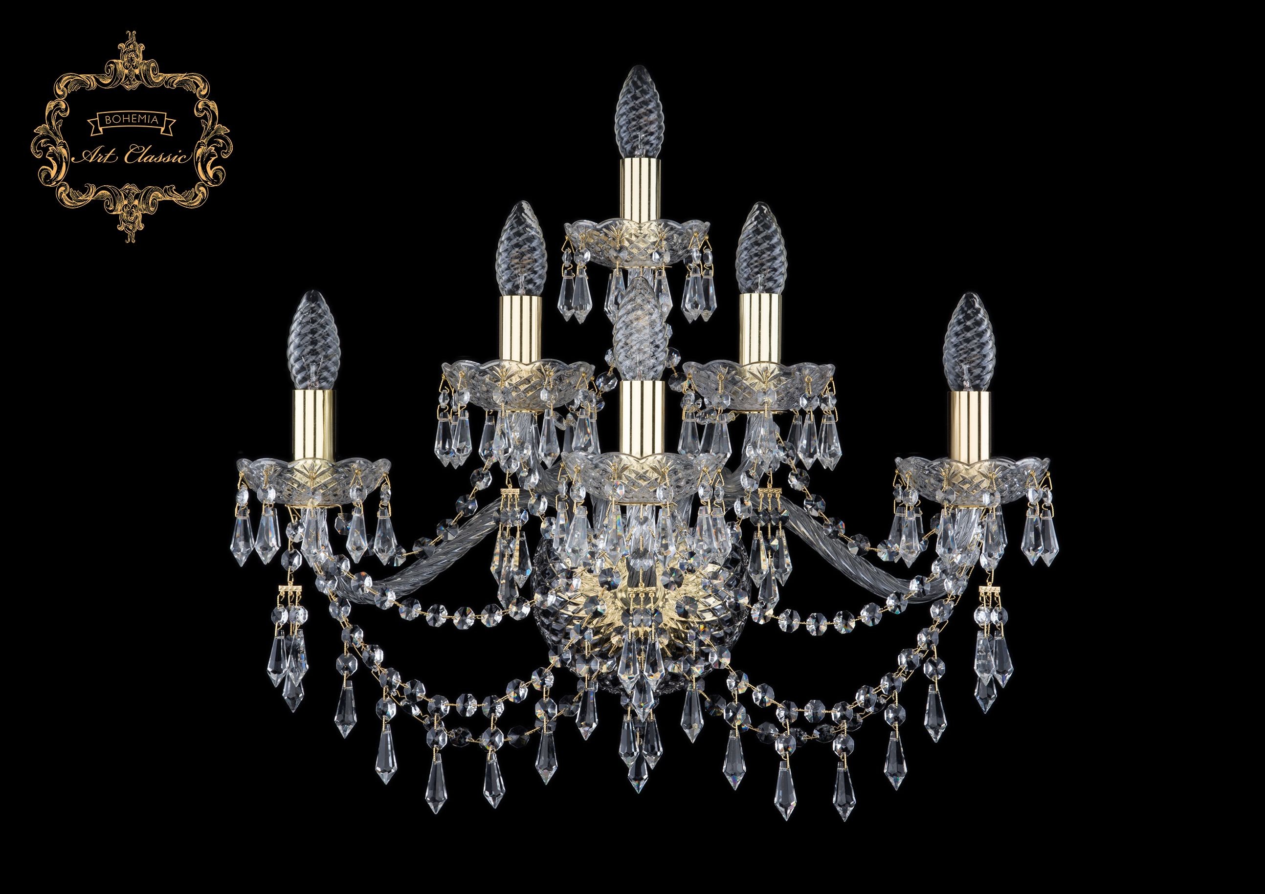 Настенное бра Art Classic 10.23.3+2+1.220.Gd.Dr