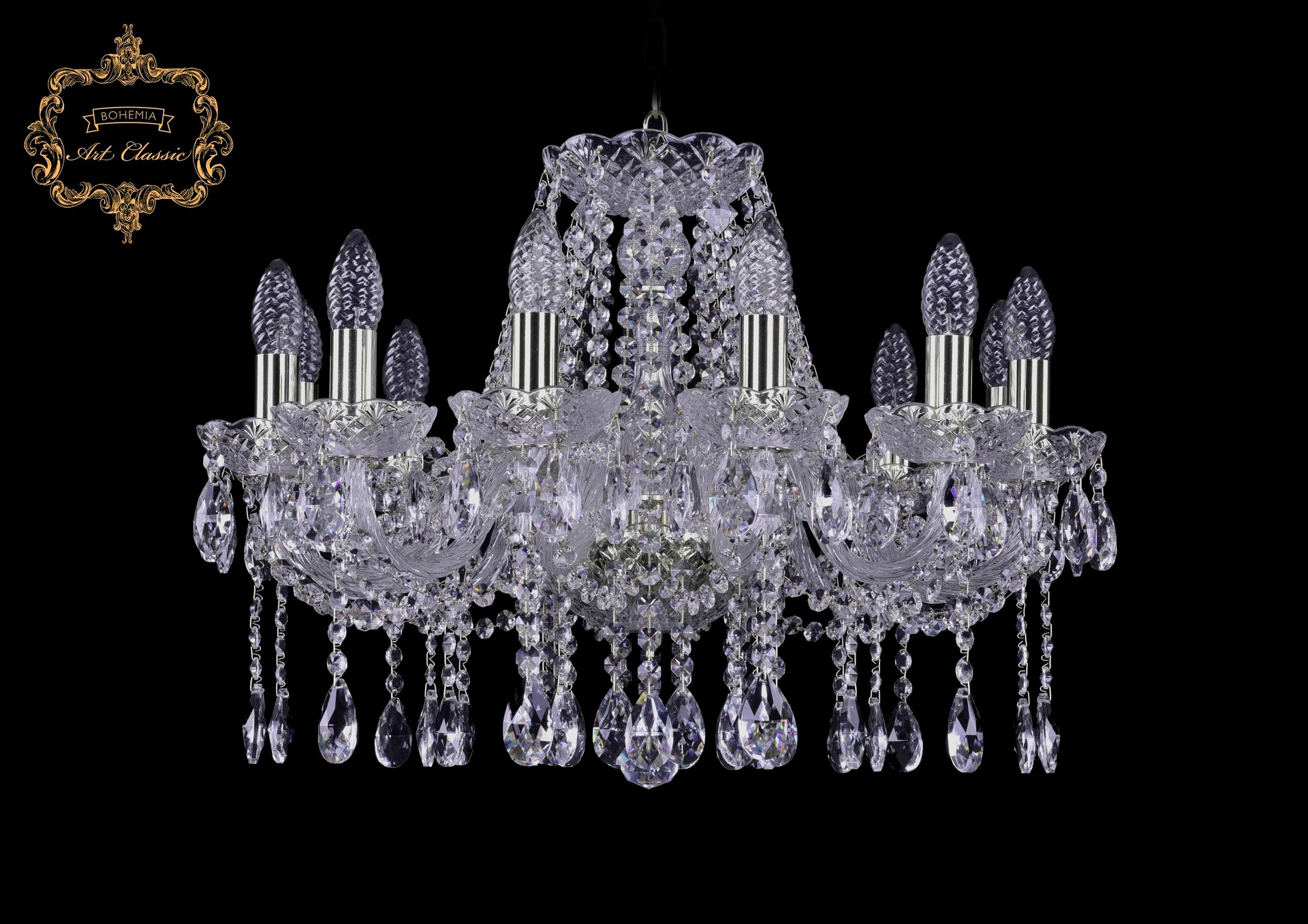 Подвесная хрустальная люстра 11.12 Art Classic 11.12.12.195.Gd.Sp