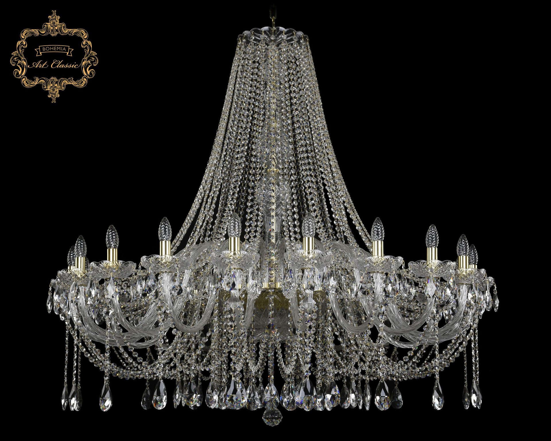 Подвесная хрустальная люстра 11.12 Art Classic 11.12.20.460.h-121.Gd.Sp