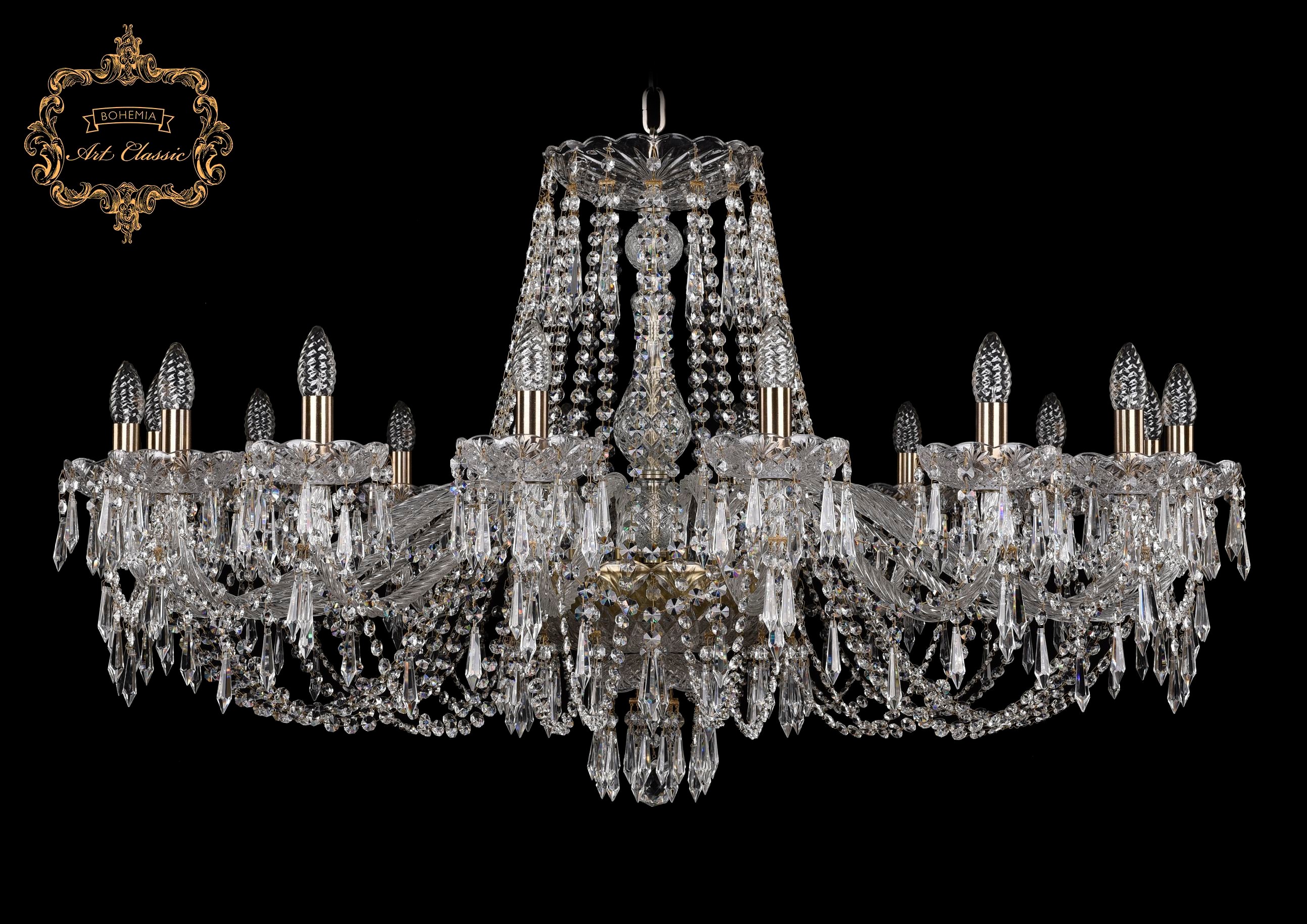 Подвесная хрустальная люстра 11.23 Art Classic 11.23.16.400.Br.Dr