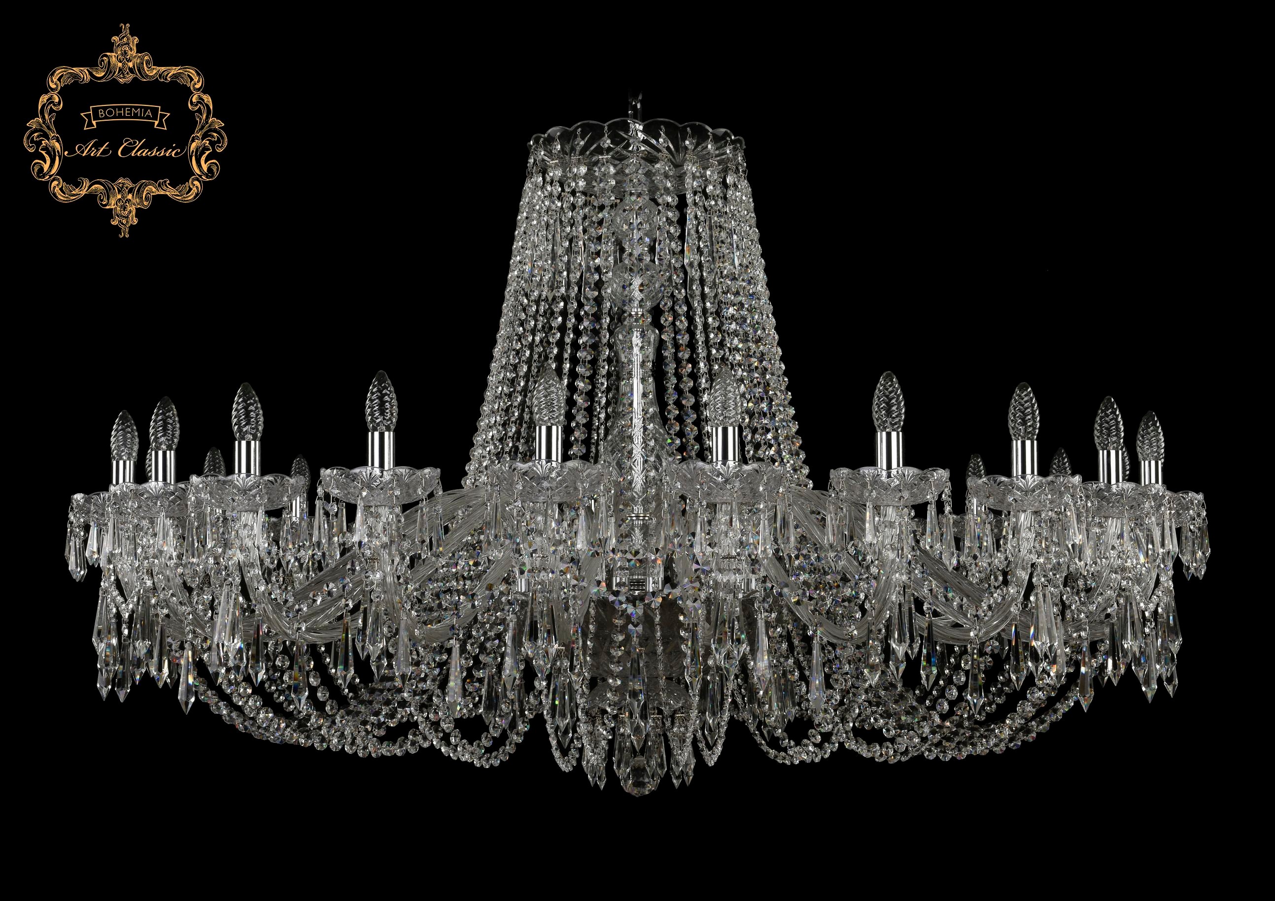 Подвесная хрустальная люстра 11.23 Art Classic 11.23.24.530.Cr.Dr