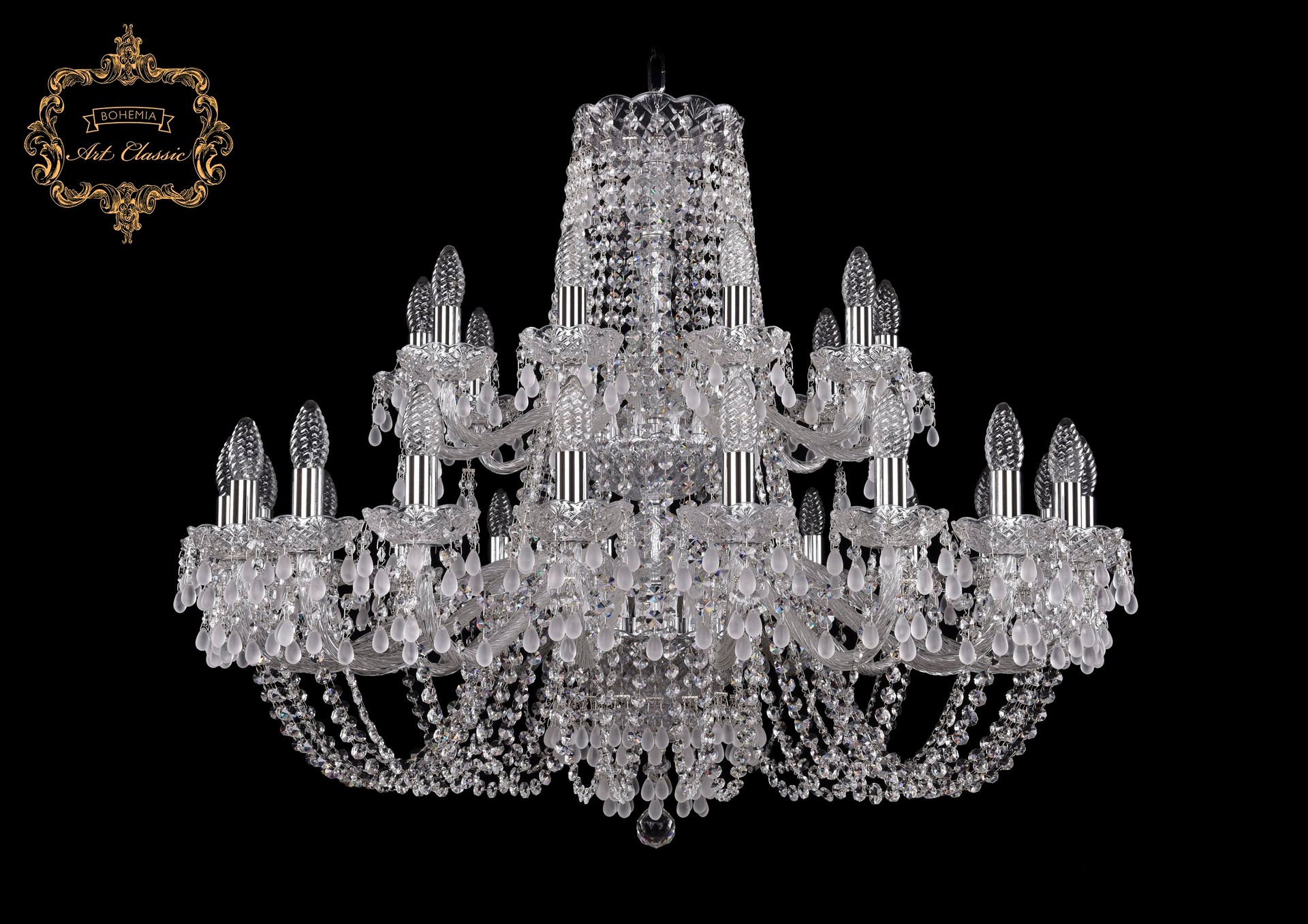 Подвесная хрустальная люстра 11.24 Art Classic 11.24.20+10.360.2d.Cr.V0300