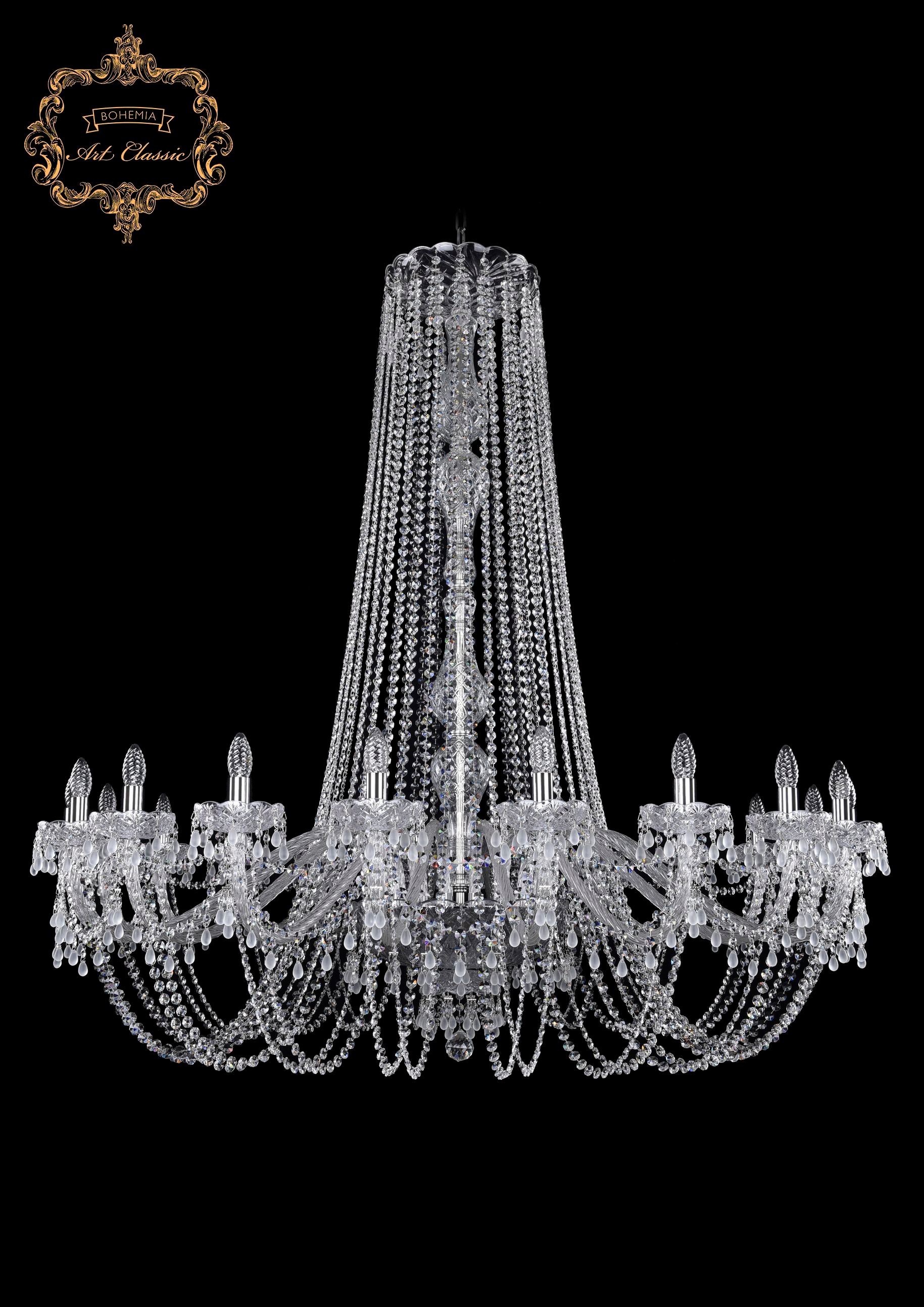 Подвесная хрустальная люстра 11.24 Art Classic 11.24.20.530.h-150.Cr.V0300