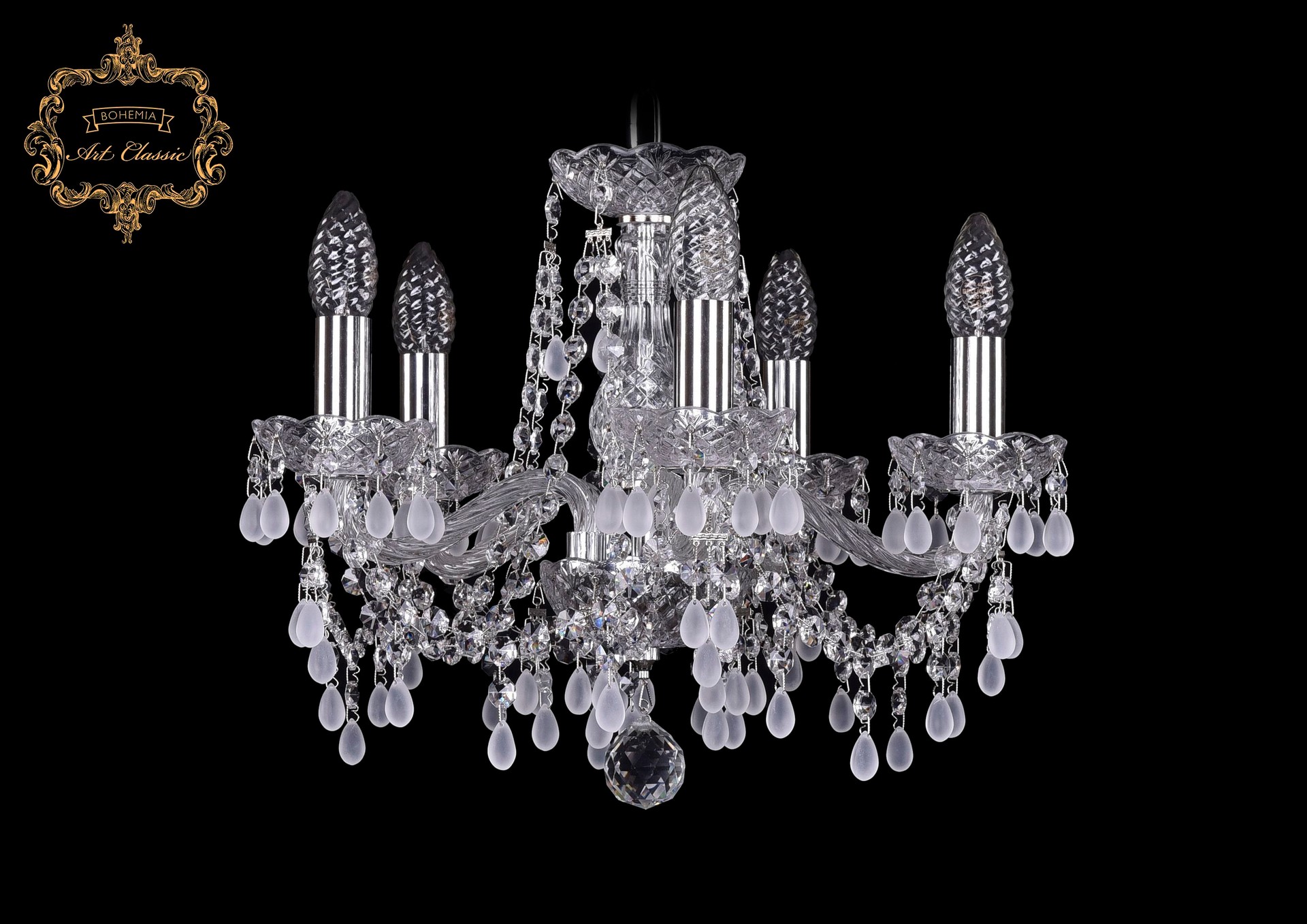 Подвесная хрустальная люстра 11.24 Art Classic 11.24.5.141.Cr.V0300