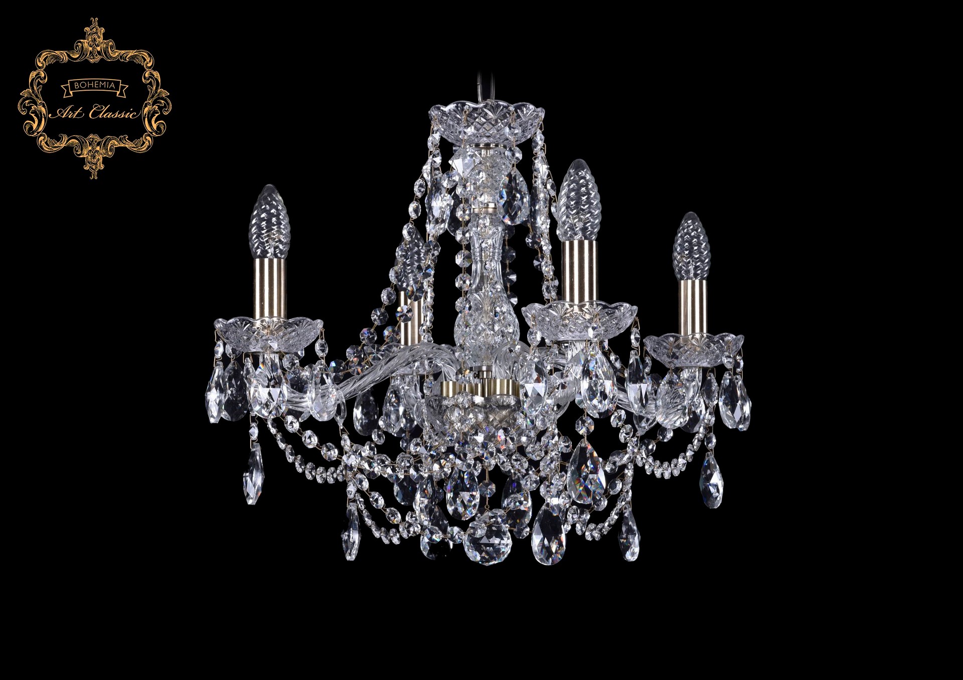 Подвесная хрустальная люстра 11.25 Art Classic 11.25.4.165.Br.Sp