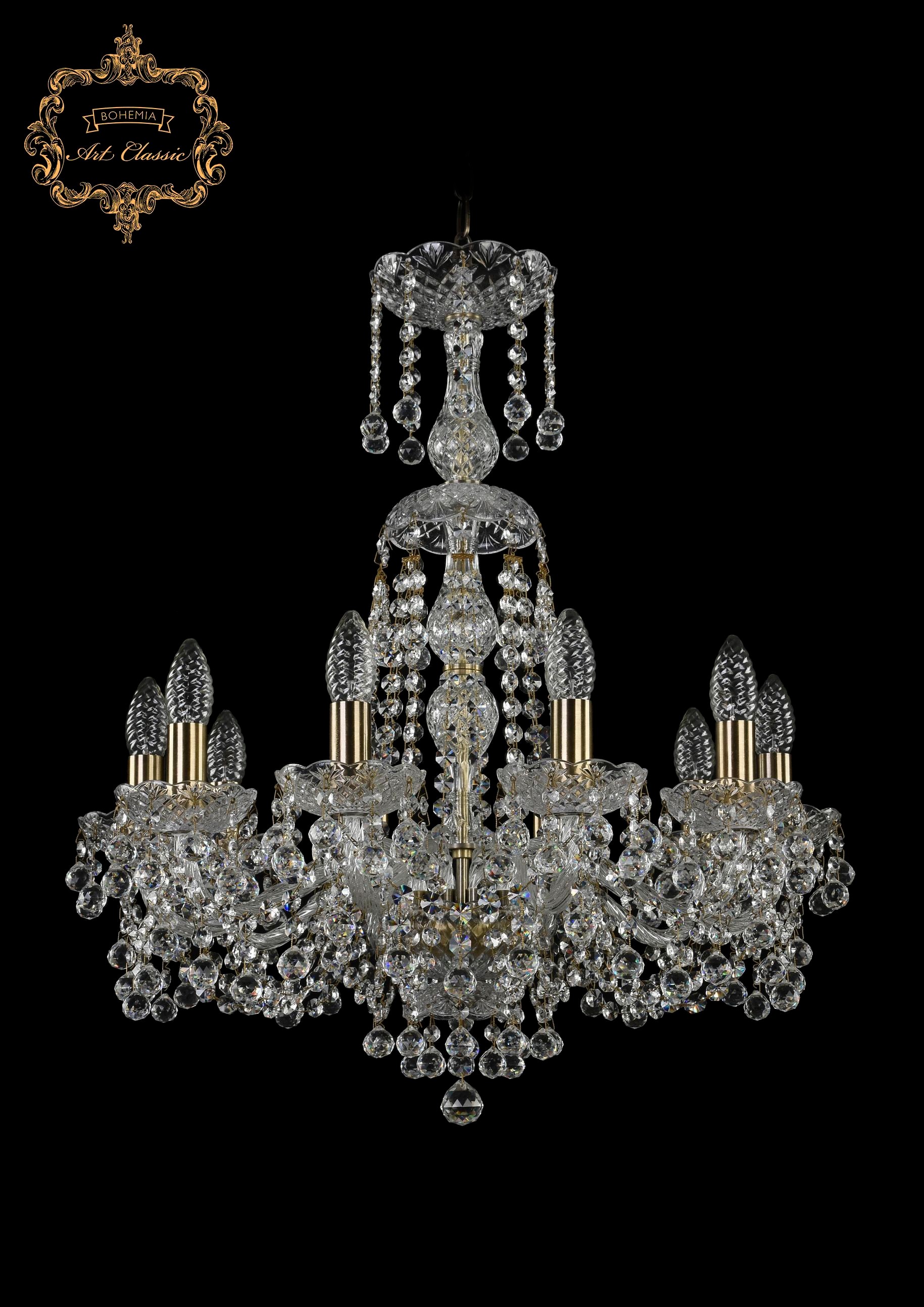 Подвесная хрустальная люстра 11.26 Art Classic 11.26.10.200.XL-65.Br.B