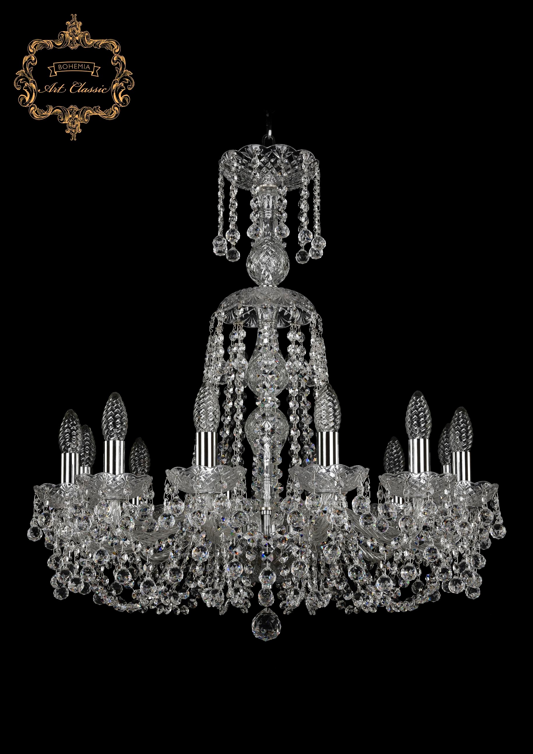 Подвесная хрустальная люстра 11.26 Art Classic 11.26.12.220.XL-70.Cr.B