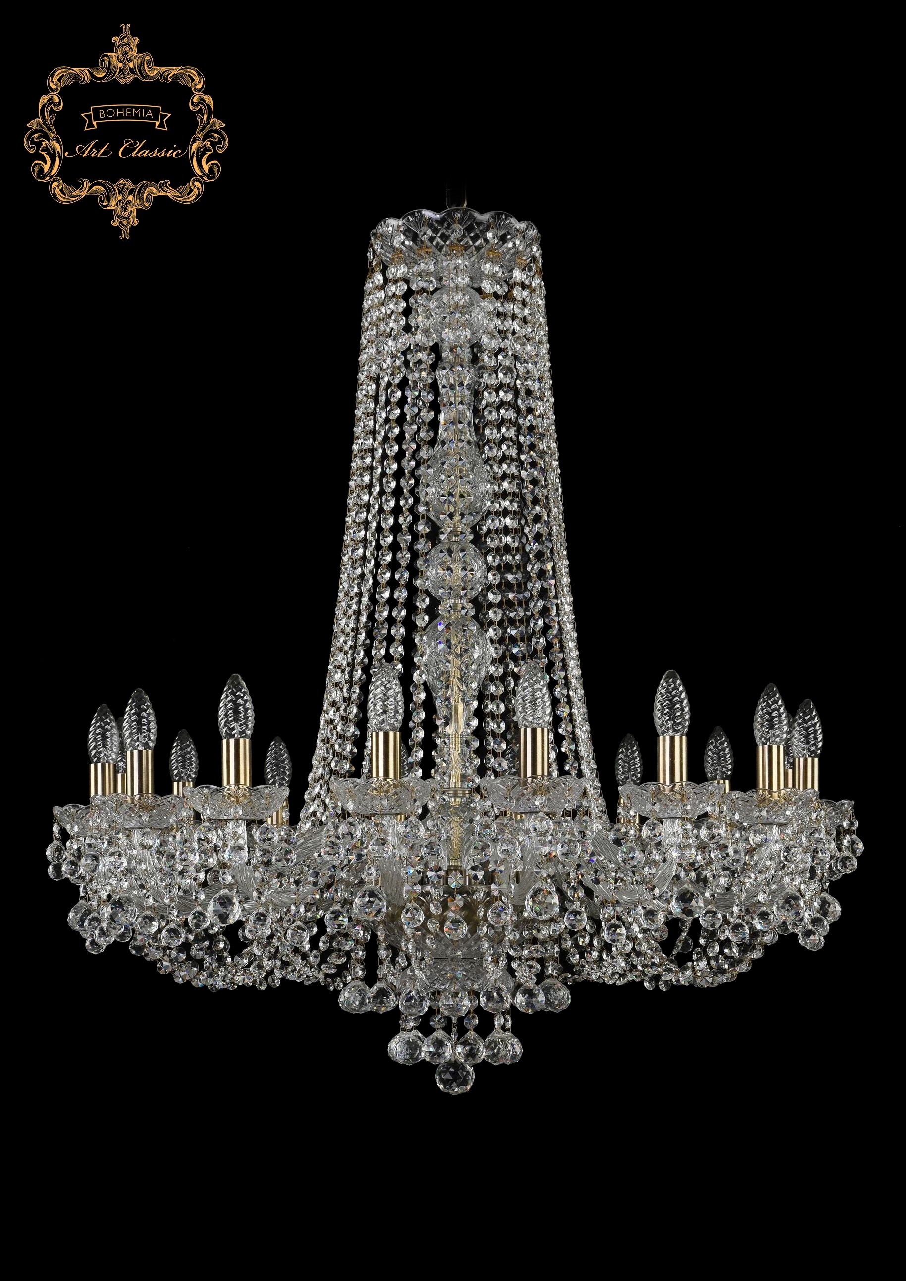 Подвесная хрустальная люстра 11.26 Art Classic 11.26.16.300.h-91.Br.B