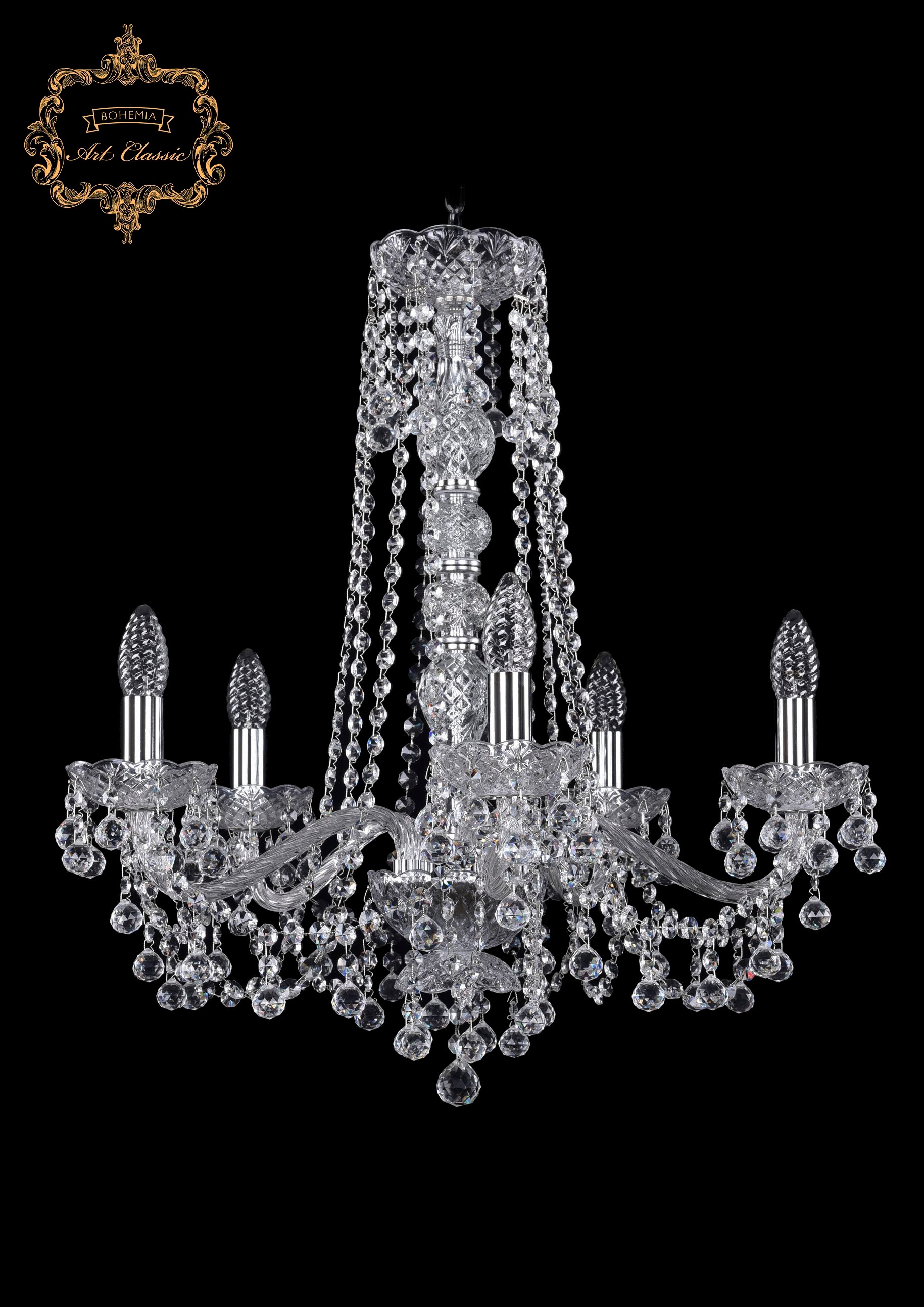 Подвесная хрустальная люстра 11.26 Art Classic 11.26.5.200.h-63.Cr.B