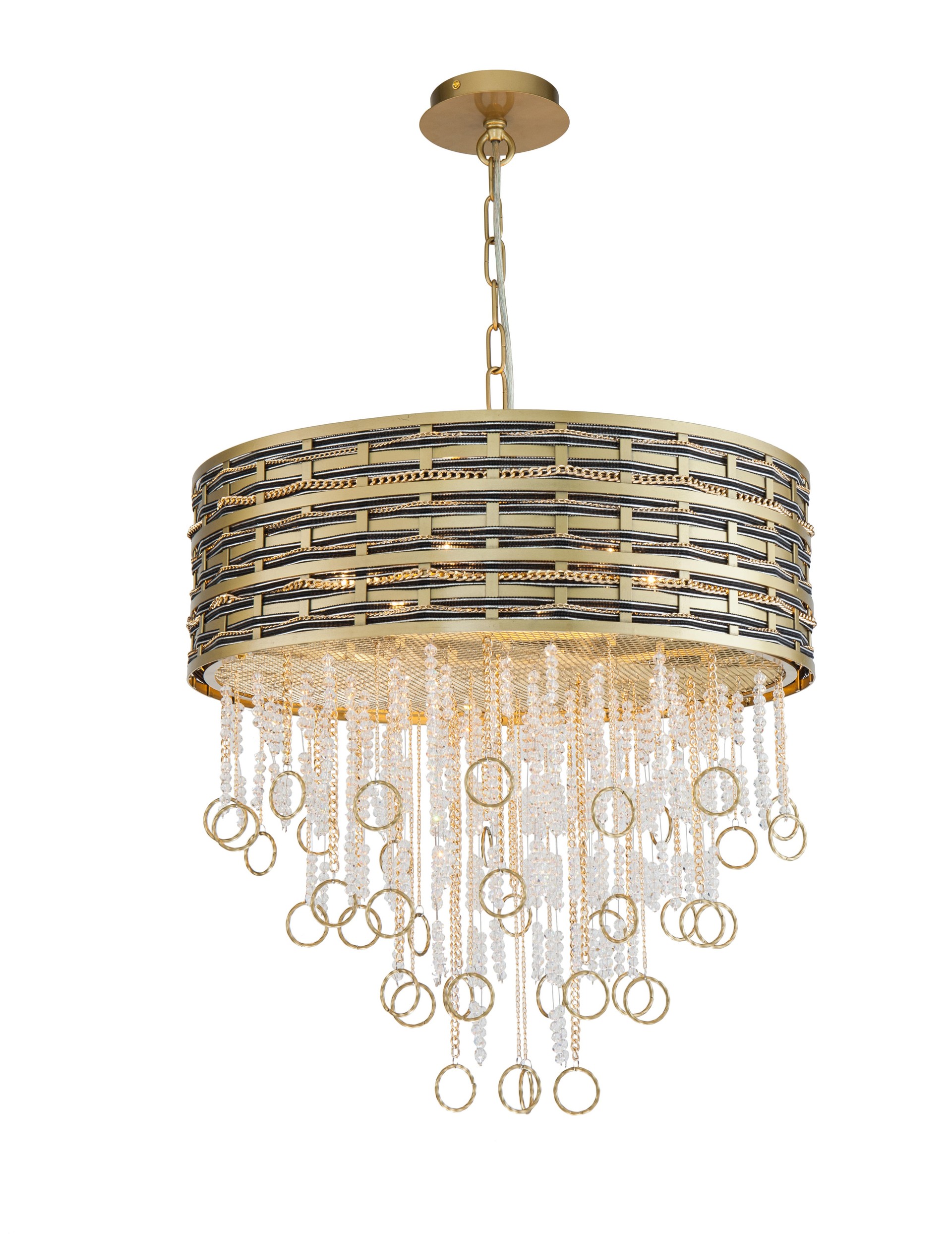 Подвесная хрустальная люстра Perso Lucia Tucci PERSO 4931.6 gold&black