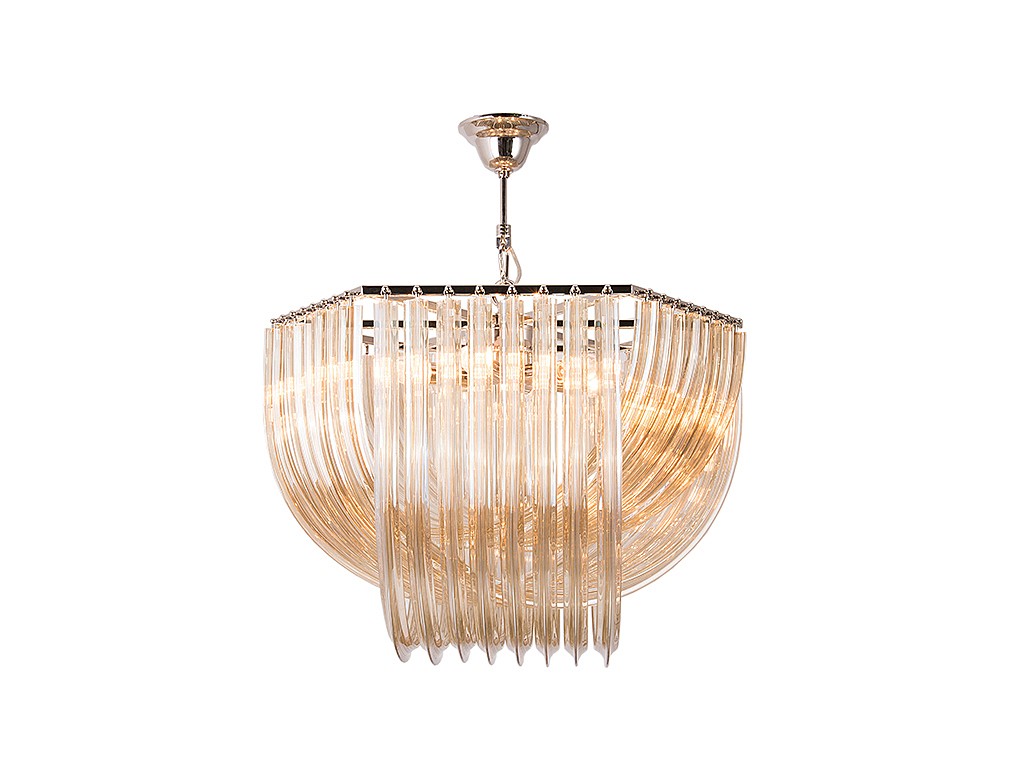 Потолочная хрустальная люстра Newport 64000 64006/S cognac