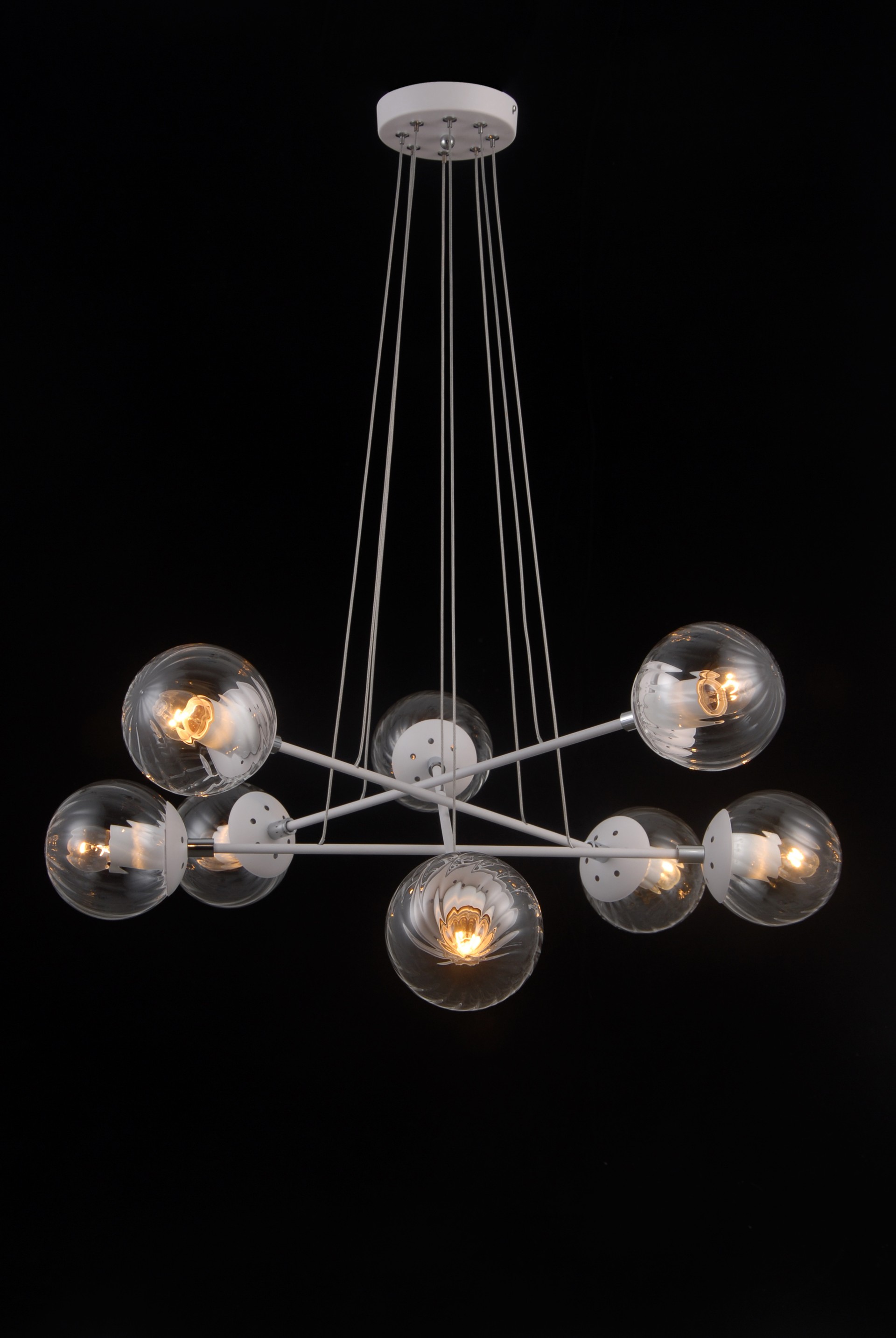 Подвесная люстра Natali Kovaltseva Molecule MOLECULE 81048-8C SATIN WHITE