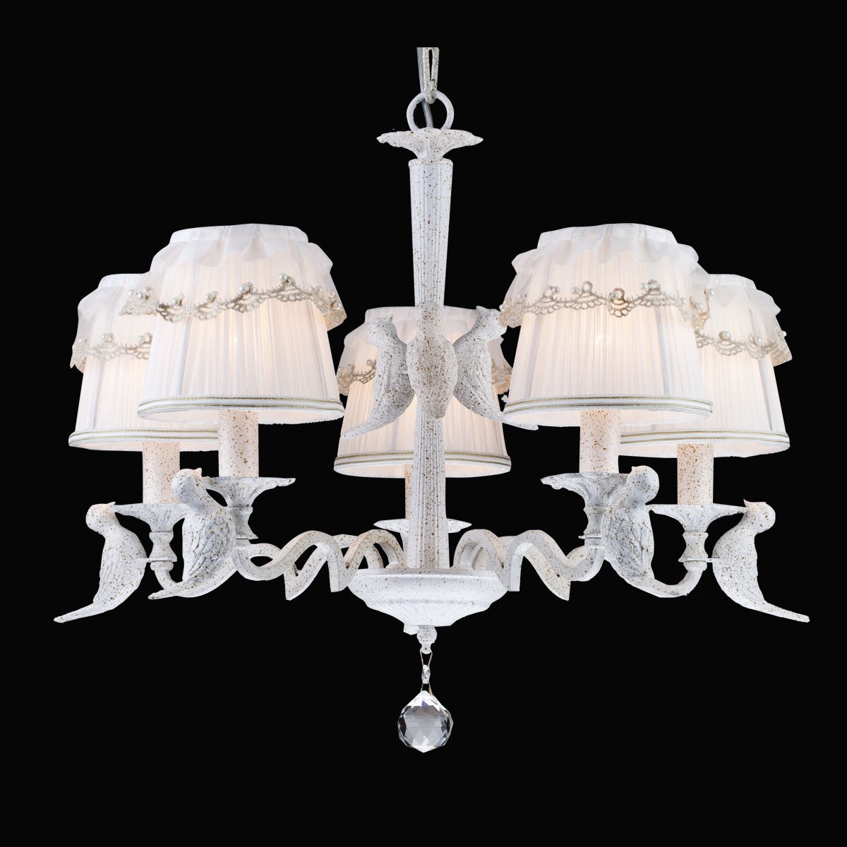 Люстра с птичками Oriole ORIOLE 70011-5C WHITE GOLD Natali Kovaltseva