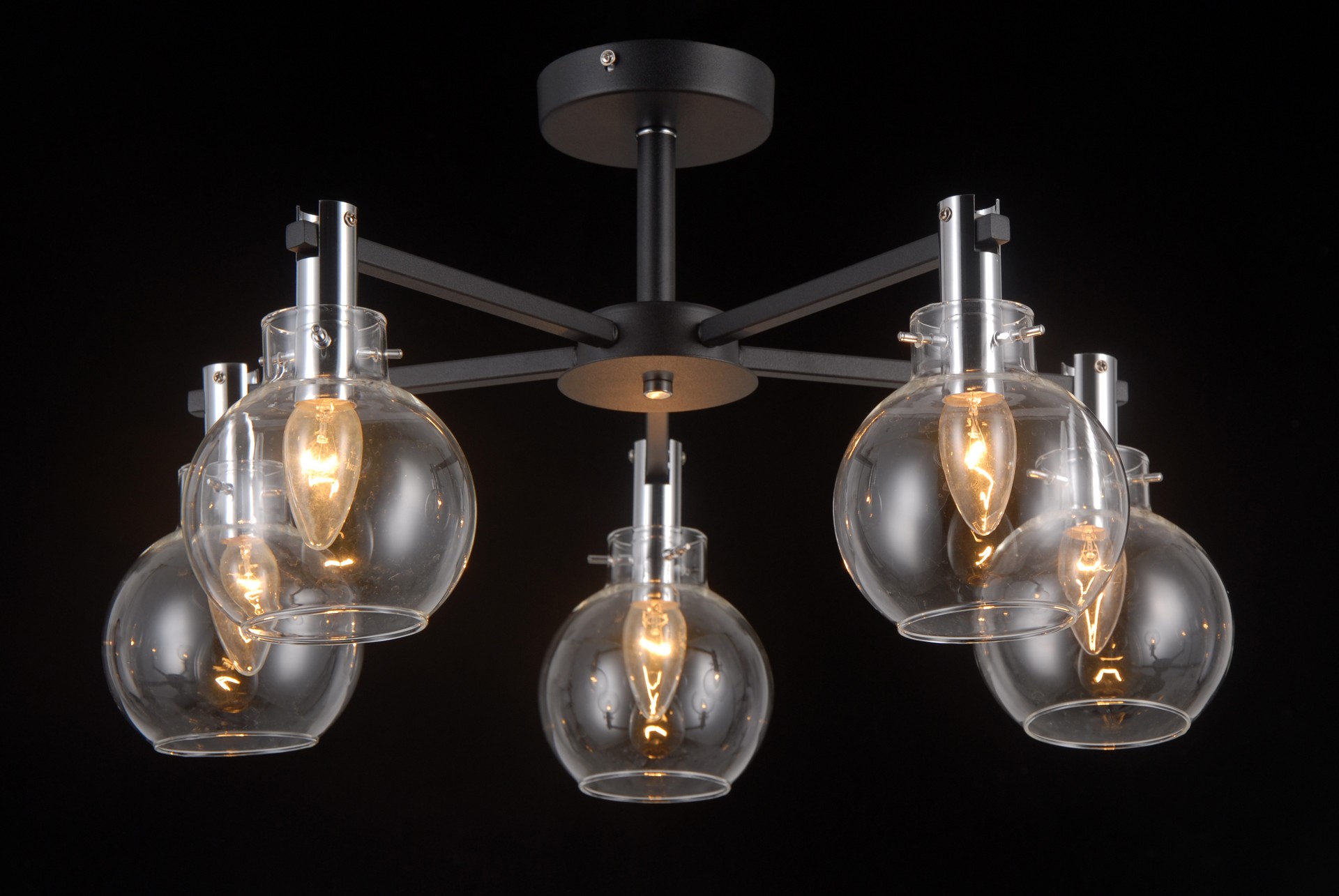 Потолочная люстра Natali Kovaltseva Sphere SPHERE 81021-5C MATT BLACK