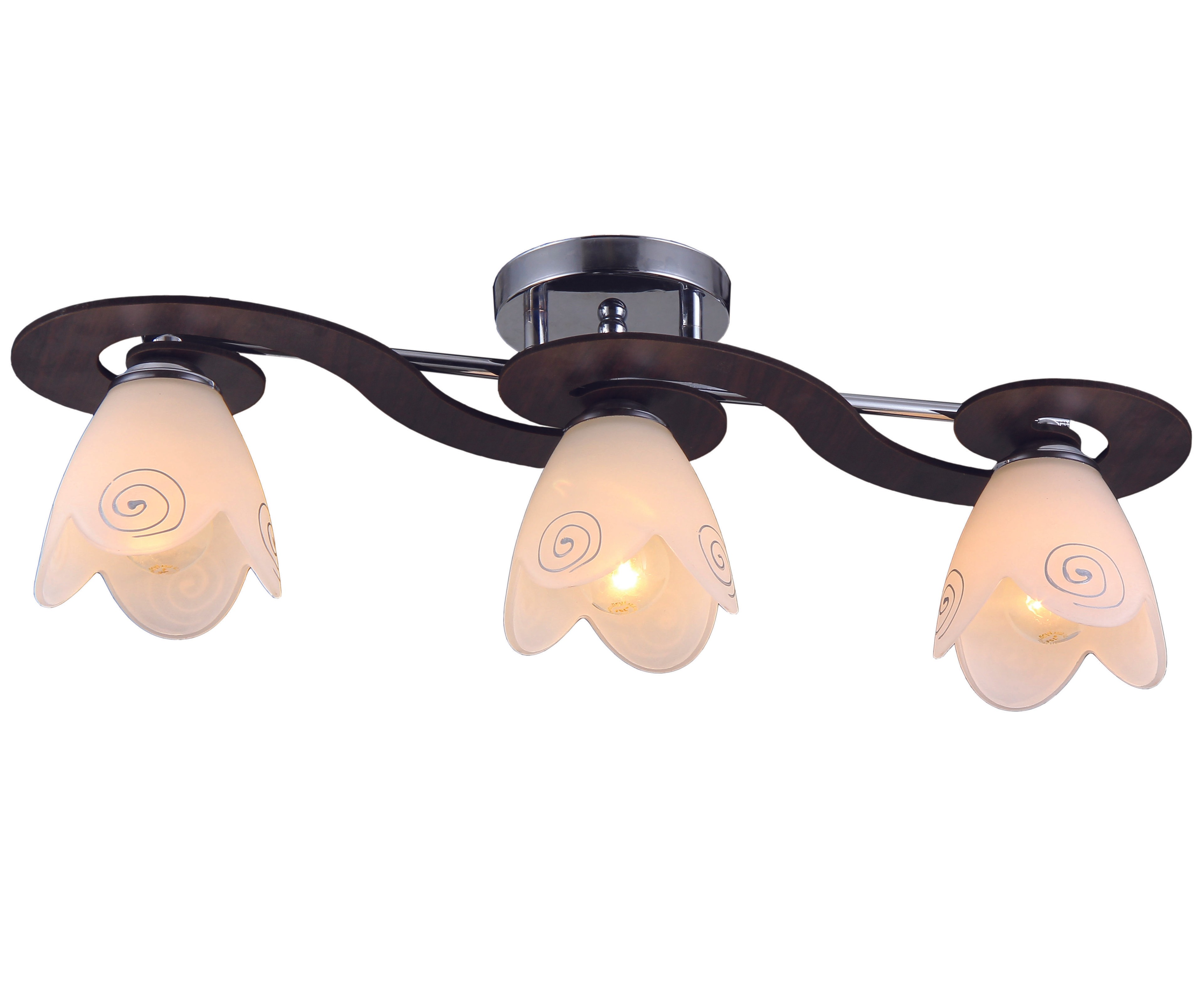 Потолочная люстра Natali Kovaltseva 11471 11471/3C CHROME, WENGE