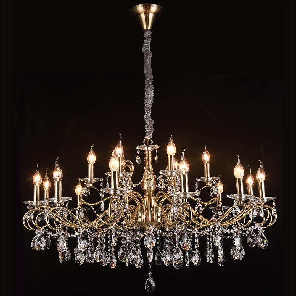 Подвесная хрустальная люстра Юнона Lumien Hall 0016/18P-AB