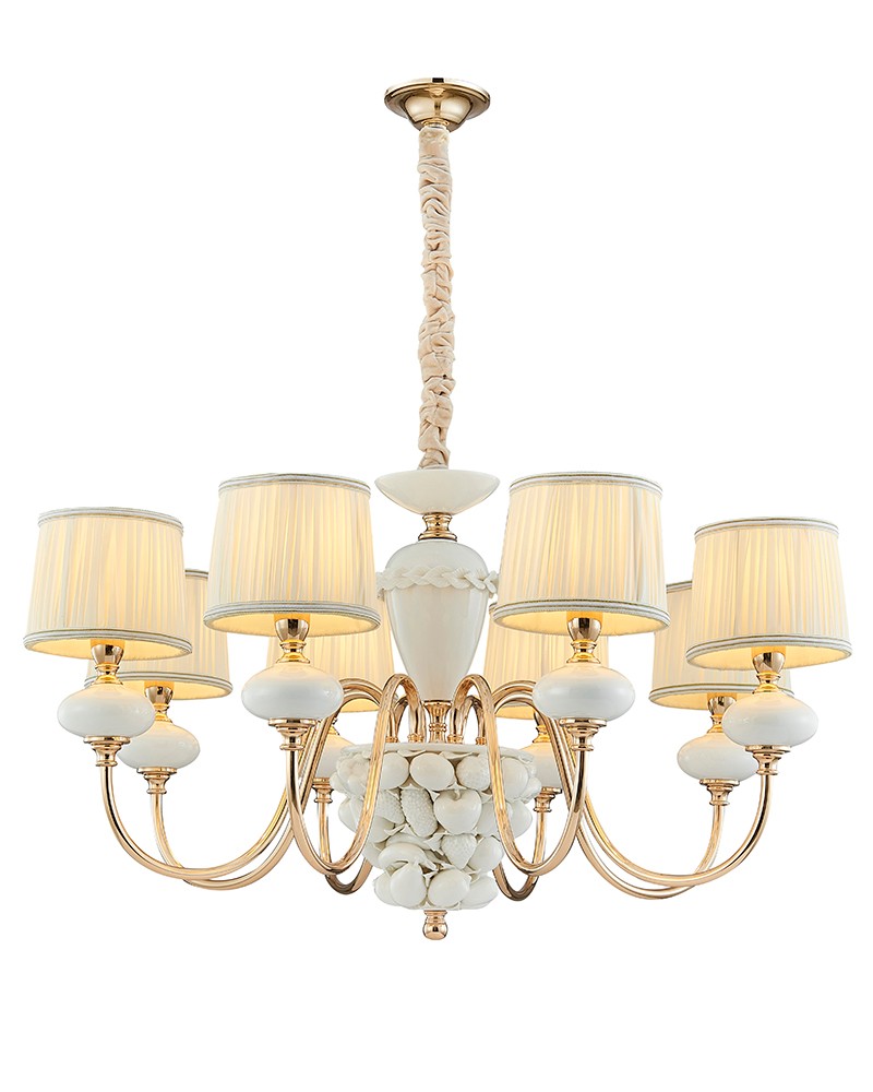 Подвесная люстра Lumien Hall Макей 1031/8H-GD-WT