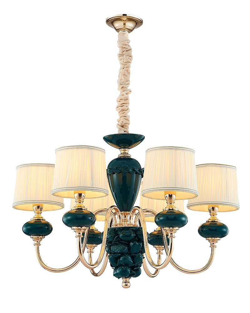 Подвесная люстра Lumien Hall Макей 1031/6H-GD-DGN-WT