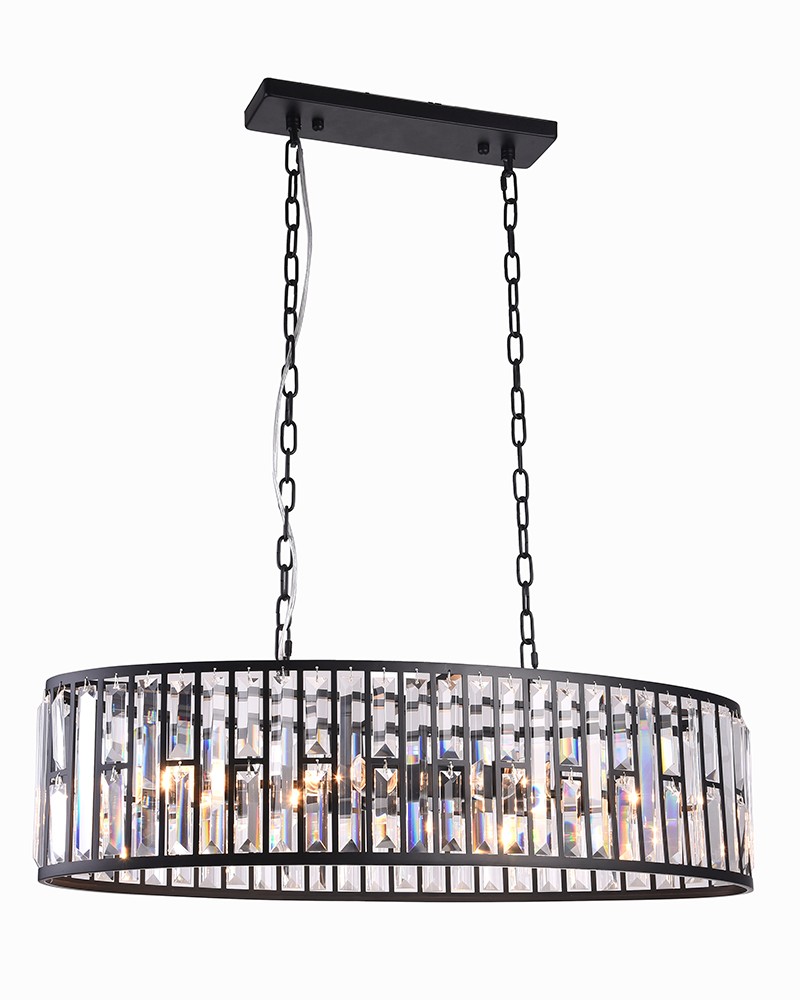 Подвесная хрустальная люстра Кароль Lumien Hall 0003/6P-BK-CL