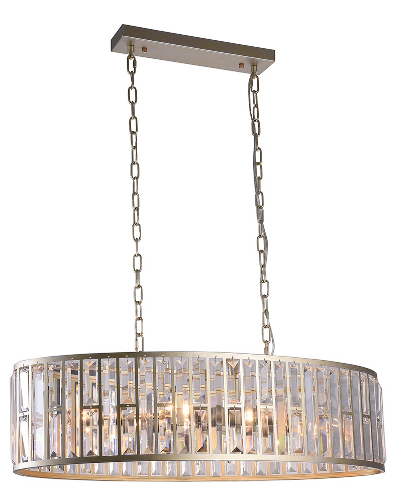 Подвесная хрустальная люстра Кароль Lumien Hall 0003/6P-SRGD-CL