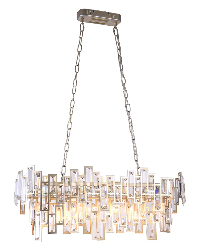 Подвесная хрустальная люстра Энвер Lumien Hall 0004/7P-SRGD-CL