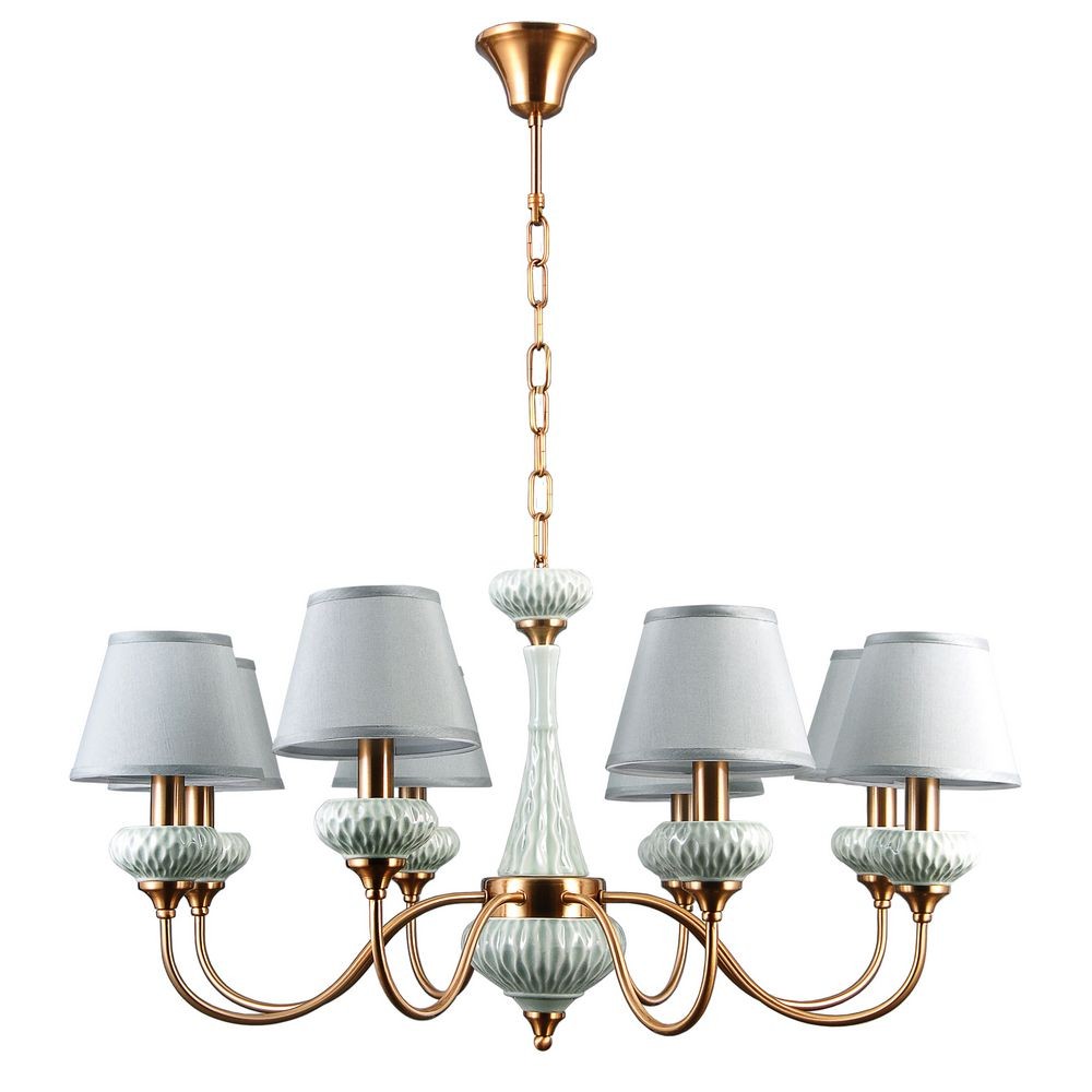 Подвесная люстра Lumien Hall Аста 1022/8H-CBR-GRGN