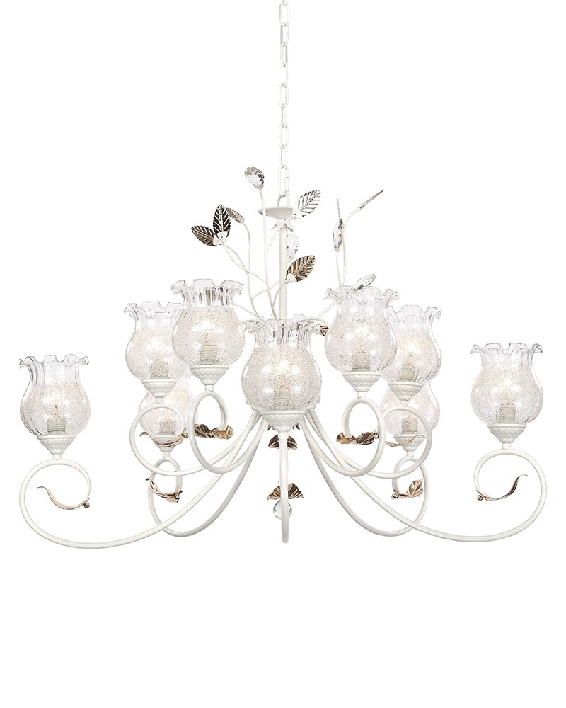 Люстра подвесная с цветочками Хели H17049/10MW Lumien Hall