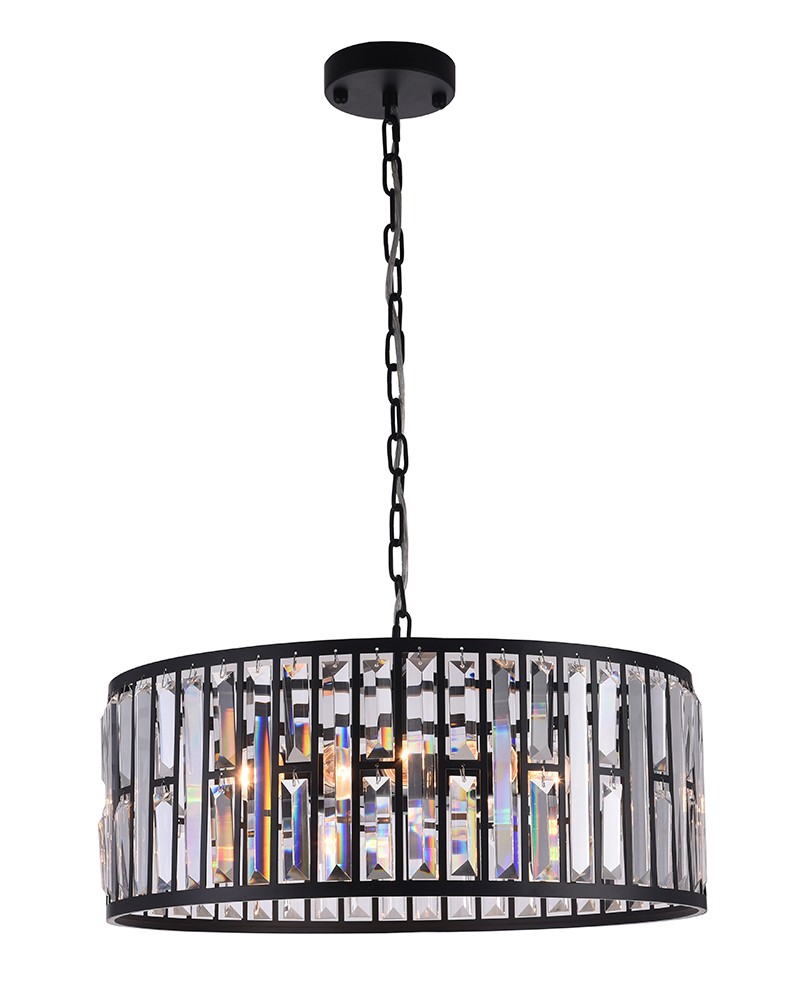 Подвесная хрустальная люстра Кароль Lumien Hall 0003/5P-BK-CL