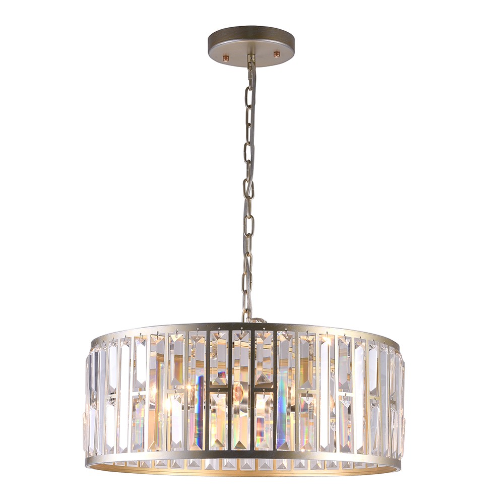 Подвесная хрустальная люстра Кароль Lumien Hall 0003/5P-SRGD-CL