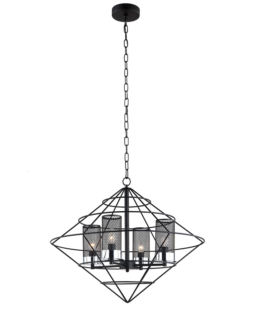 Подвесная люстра Lumien Hall Элоди 4015/4P-BK-CR