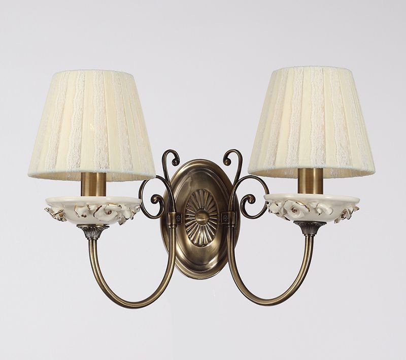Бра с цветочками Лорет W17034/2AB Lumien Hall