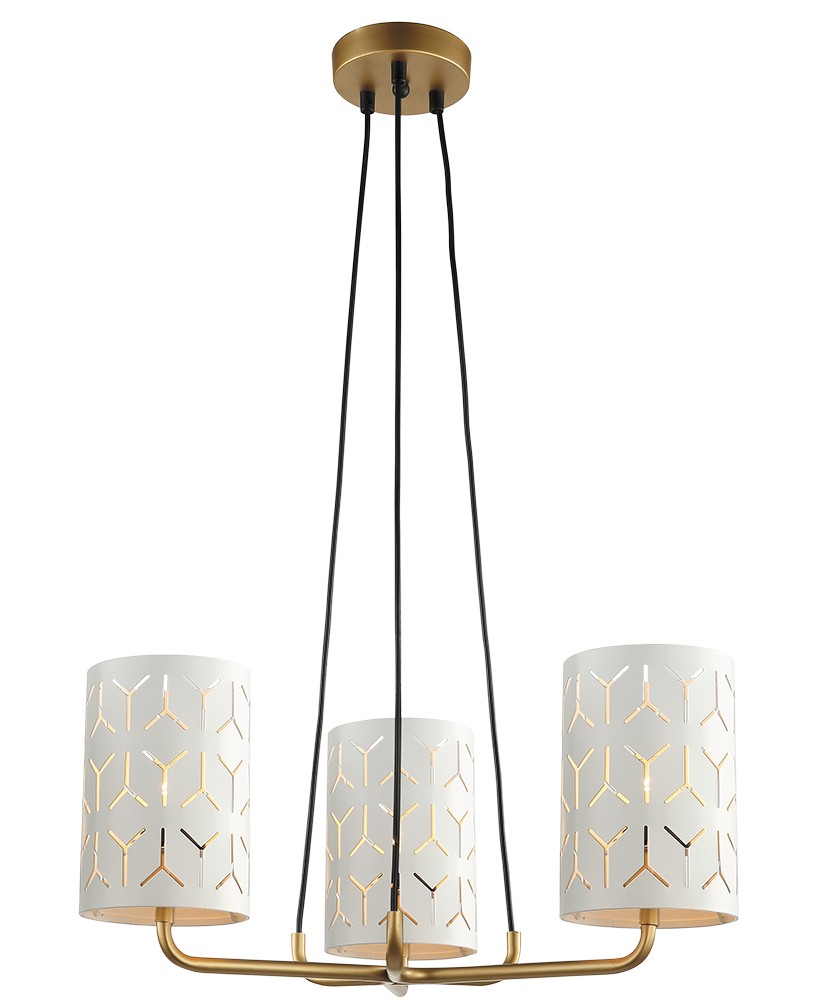 Подвесная люстра Lumien Hall Аврил 4004/3P-GD-WT