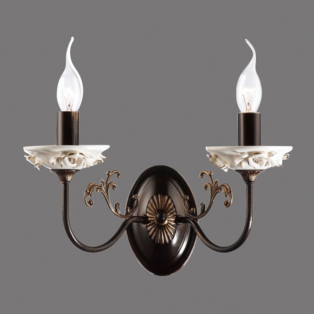 Бра с цветочками Эйвис W17007/2LBCG1 Lumien Hall