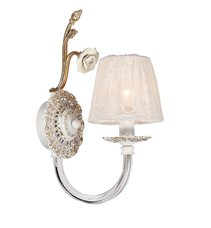 Бра с цветочками Ноелия W17066/1WHSG Lumien Hall